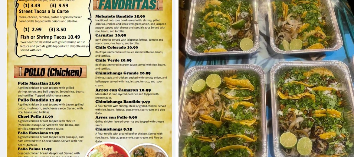 Bandidos Mexican Grill & Cantina Menu