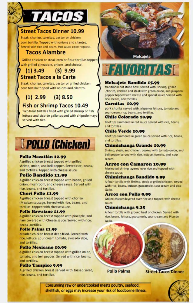 Bandidos Mexican Grill & Cantina Menu image 1